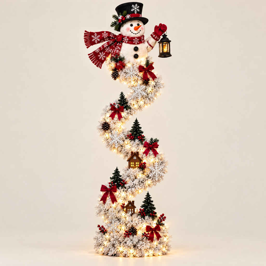 Boneco de Neve Encantado – Decoração de Parede Iluminada