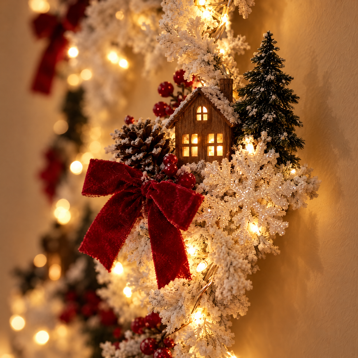 Boneco de Neve Encantado – Decoração de Parede Iluminada