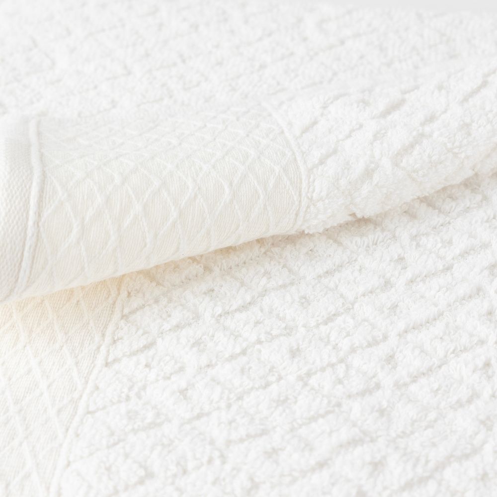Jogo De Banho 2 Peças 430g/M² Capri Toalhas Banhão 100% Algodão Off White