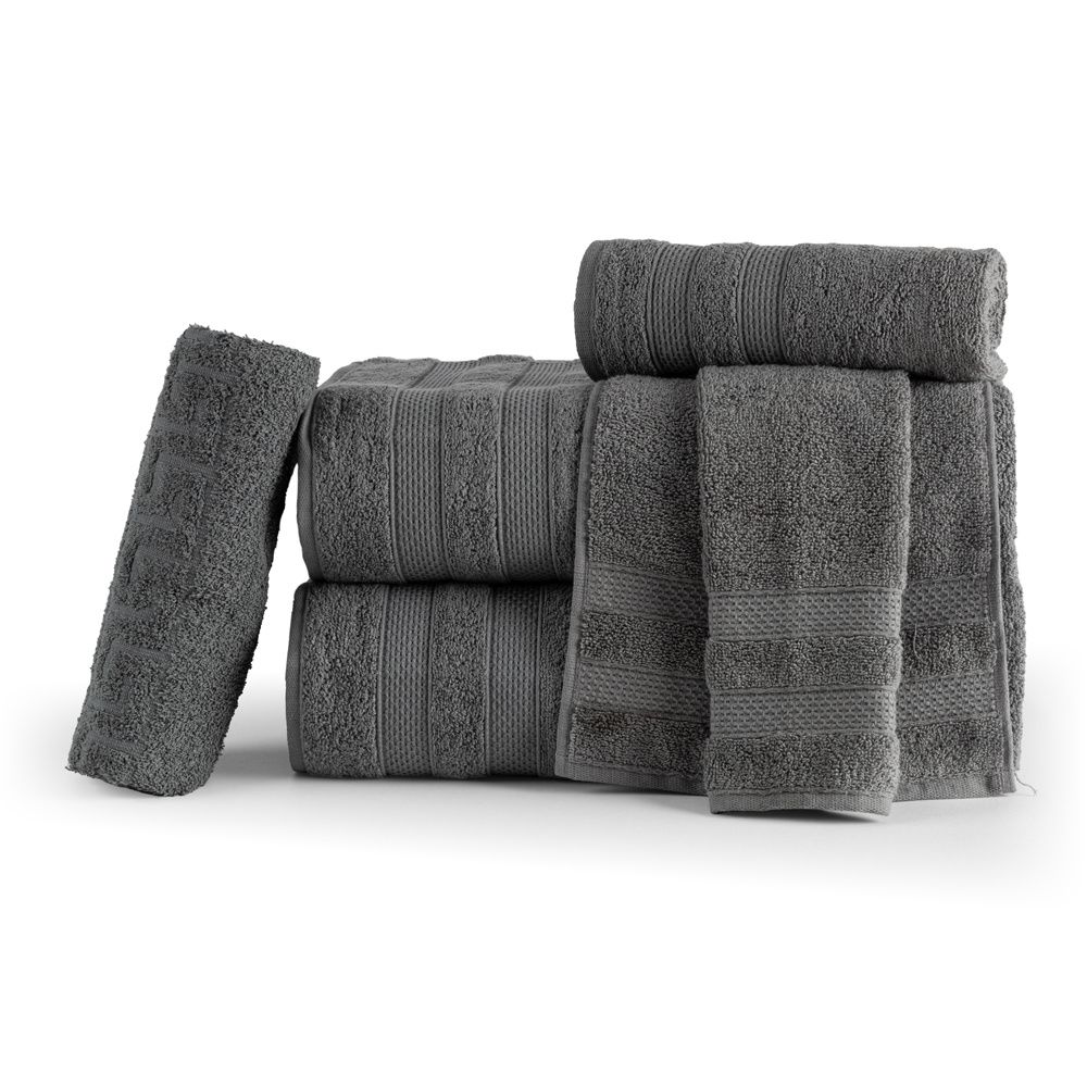 Jogo De Banho 5 Peças 100% Algodão 430g/M² Comfort Cinza