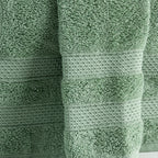 Jogo De Banho 5 Peças 100% Algodão 430g/M² Comfort Rosê/Verde