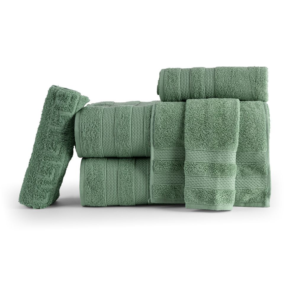 Jogo De Banho 5 Peças 100% Algodão 430g/M² Comfort Verde
