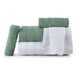 Jogo De Banho 5 Peças 100% Algodão 430g/M² Comfort Branco/Bambu