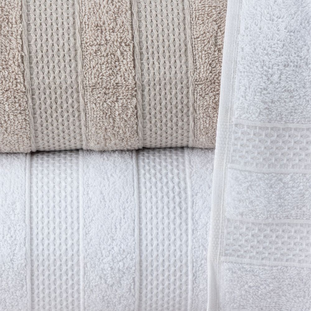 Jogo De Banho 5 Peças 100% Algodão 430g/M² Comfort Branco/Creme