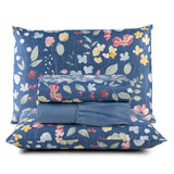 Jogo de Lençol Percal 300 Fios Estampado Lisboa Botanic Floral Azul