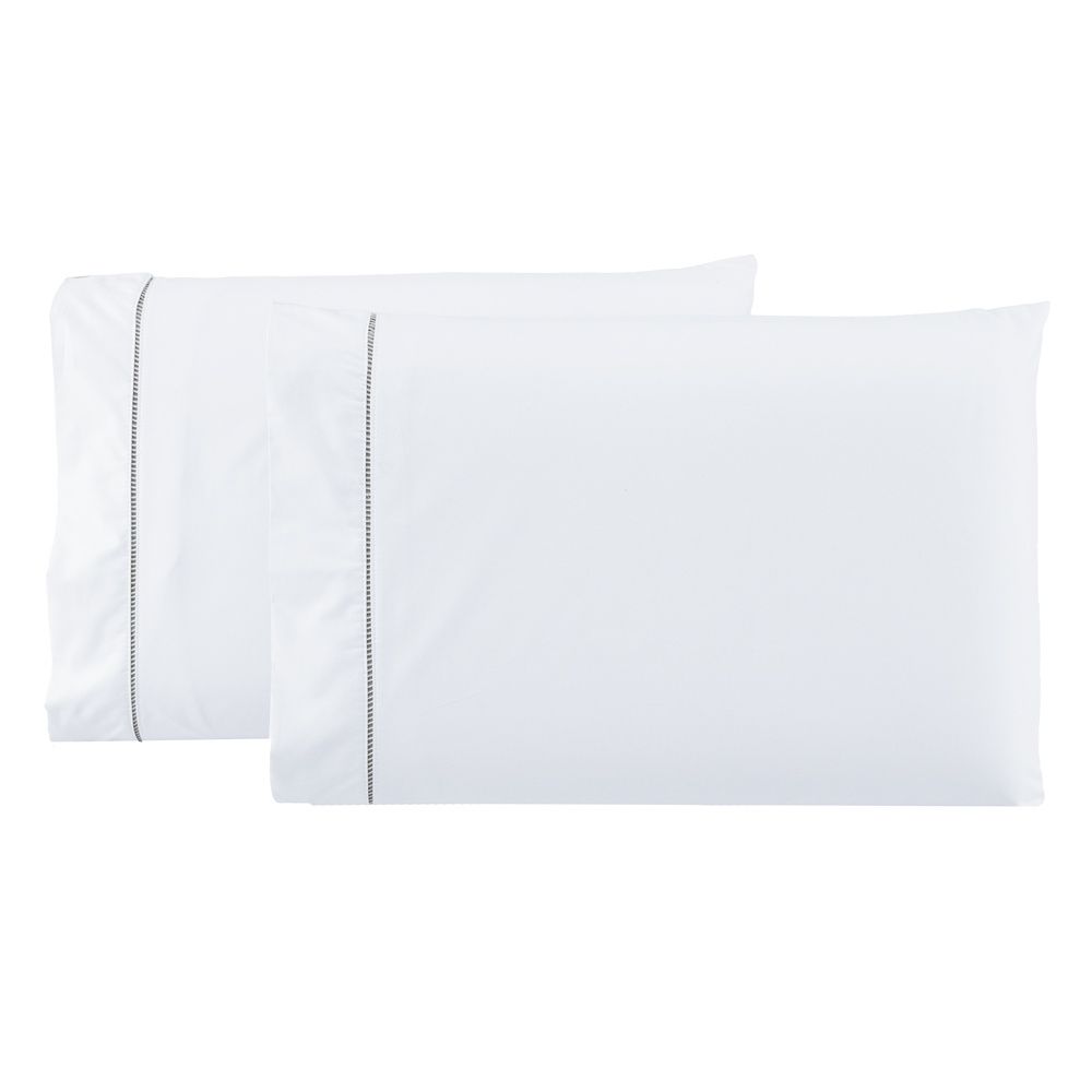 Jogo de Lençol Percal 400 Fios Imperial Ponto Palito Branco