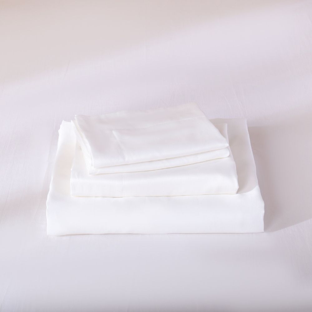 Jogo de Lençol Provence Percal 400 Fios 100% Algodão Off White