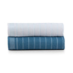 Kit 2 Panos de Prato Atoalhado Copa 45x65cm Bordado 300g/m² Algodão Azul