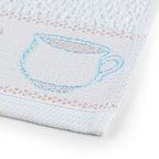 Kit 6 Panos de Prato Atoalhado Copa Gourmet 50x70cm Bordado 300g/m² 100% Algodão Chá da Tarde