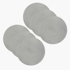 Kit Jogo Americano 6 Peças Redondo Sousplat Mesa Posta Prata