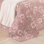 Kit Cama Posta Sabrina Branco/Floral Marsala/Marfim