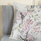 Kit Cama Posta Sabrina Cinza/Jardim Rosê/Prata