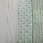 Kit Cama Posta Sabrina Cinza/Xadrez Verde/Prata