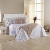Kit Cama Posta Serena Percal 300 Fios Bordado Inglês Branco/Marfim