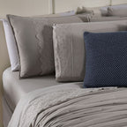 Kit Cama Posta Serena Percal 300 Fios Bordado Inglês Fendi/Azul