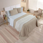 Kit Cama Posta Isabelle Branco/Cáqui/Marfim