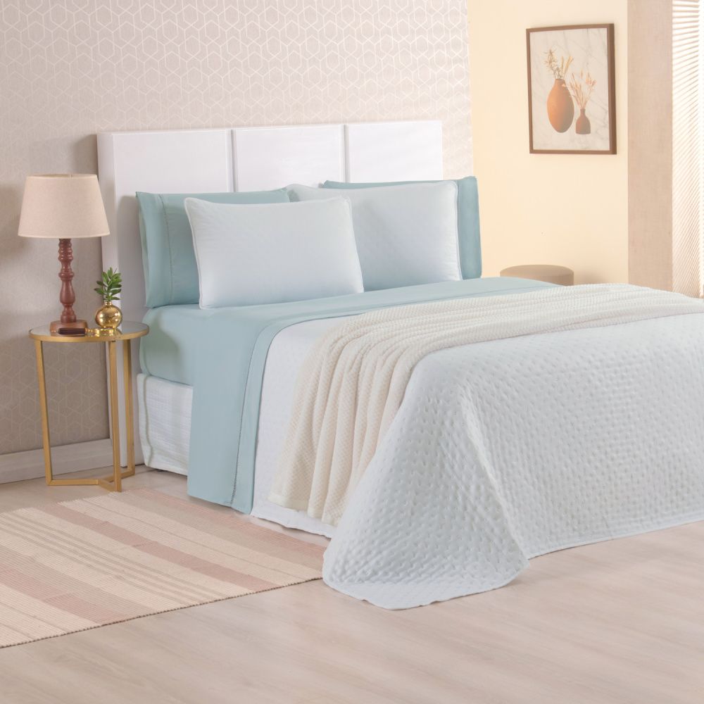 Kit Cama Posta Isabelle Dublin/Branco/Marfim