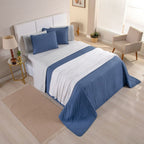 Kit Cama Posta Isabelle Fendi/Azul Marinho/Marfim