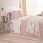 Kit Cama Posta Isabelle Palha/Rosê/Marfim