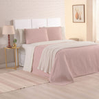 Kit Cama Posta Isabelle Palha/Rosê/Marfim
