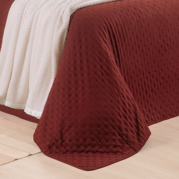 Kit Cama Posta Isabelle Palha/Vinho/Marfim