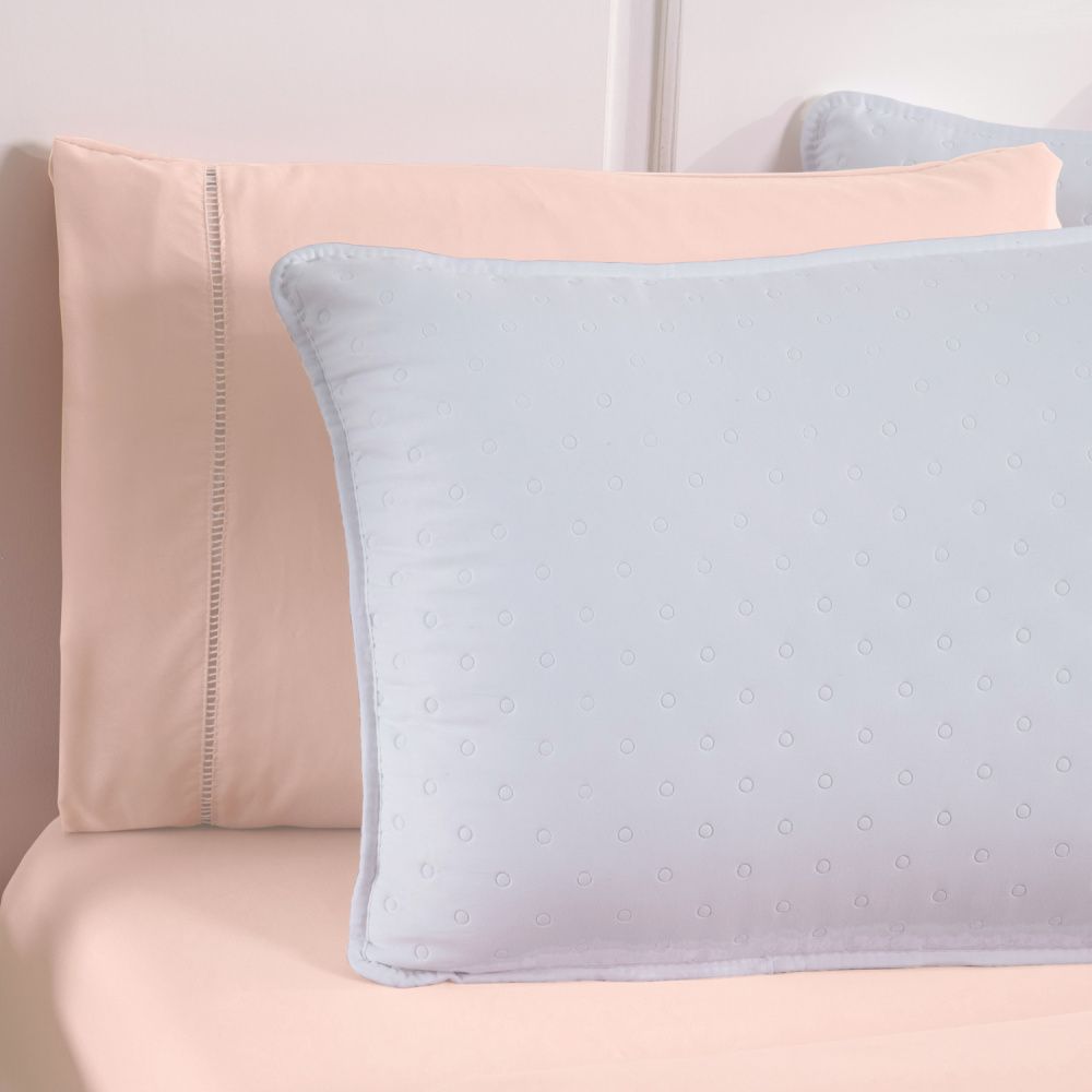 Kit Cama Posta Isabelle Salmão/Branco/Bege