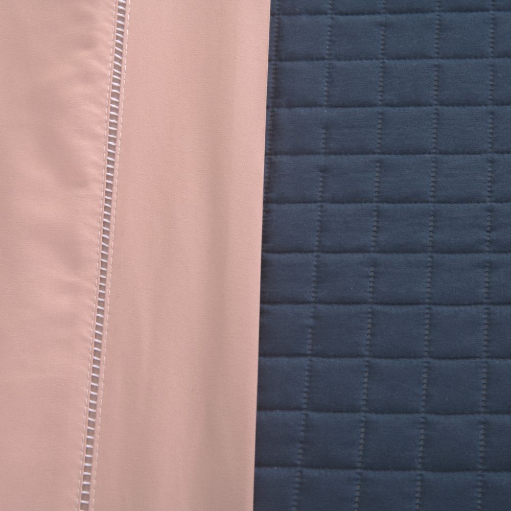 Kit Cama Posta Vitória Rosê/Azul Marinho