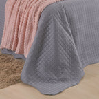 Kit Cama Posta Vitória Cinza/Rosê