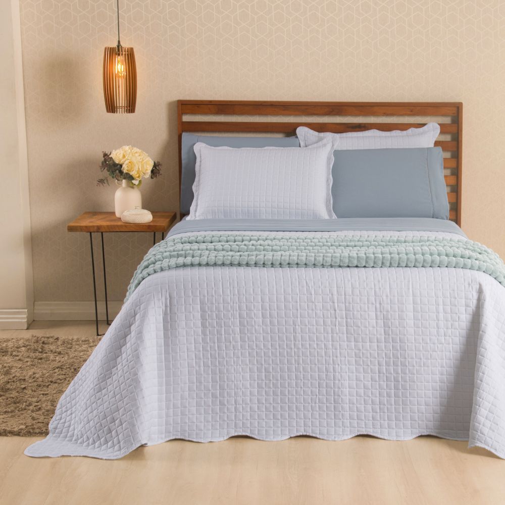 Kit Cama Posta Vitória Dublin/Branco/Verde