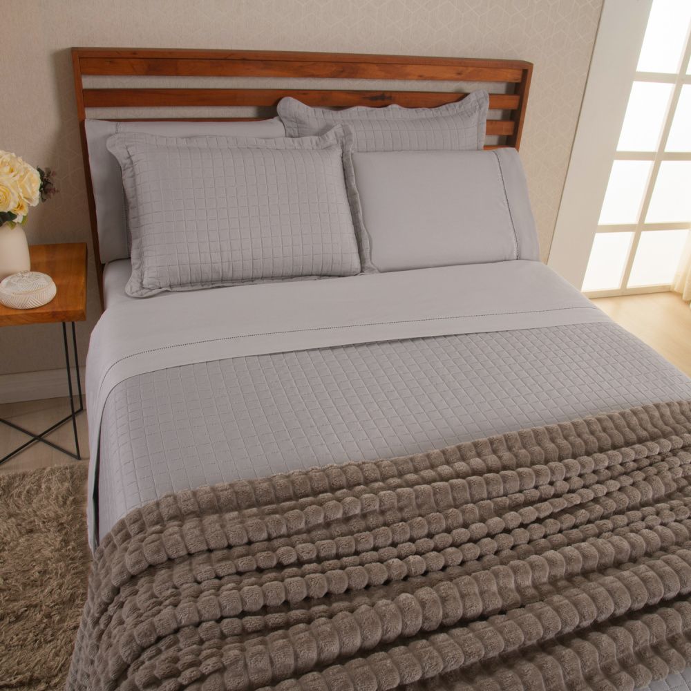 Kit Cama Posta Vitória Fendi/Bege
