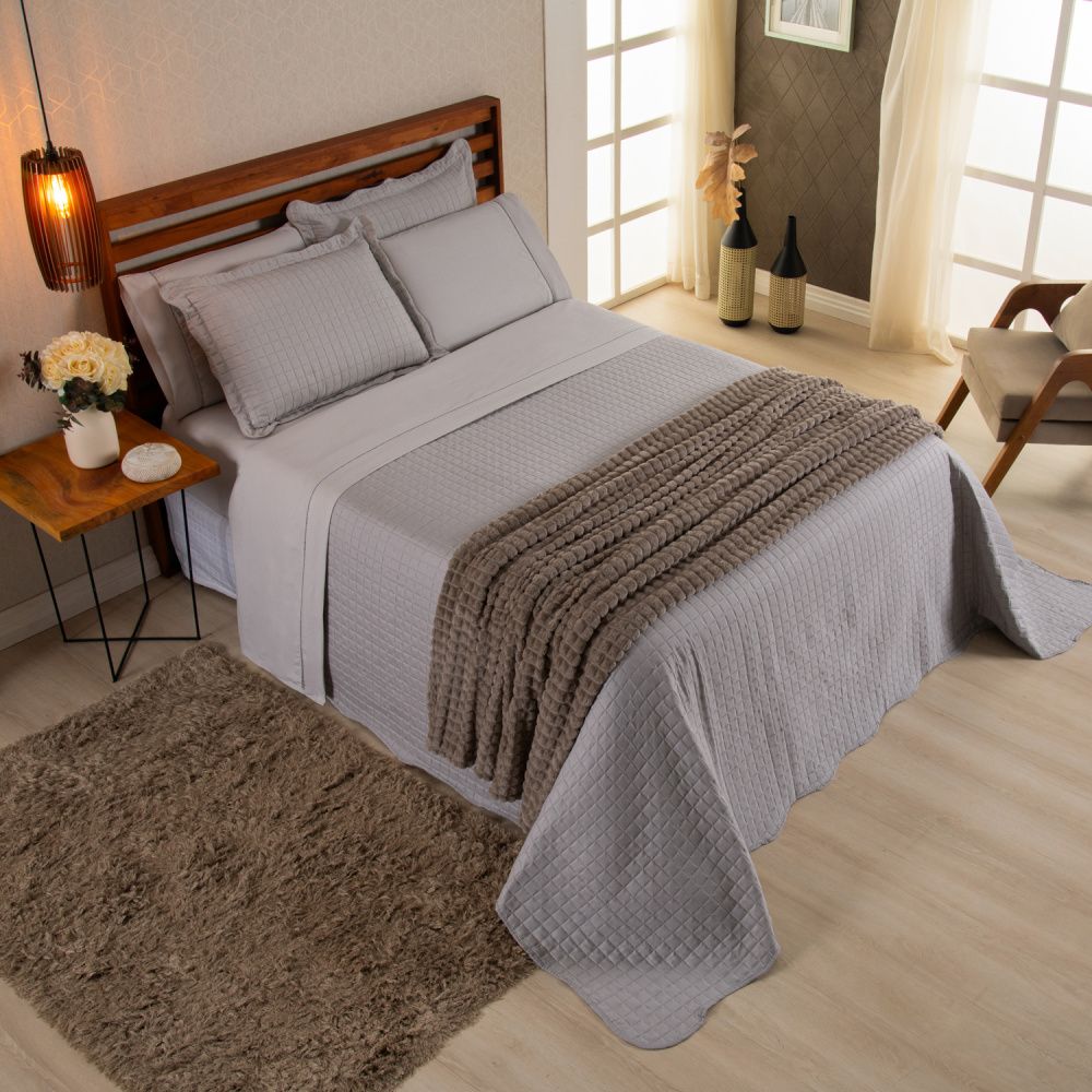 Kit Cama Posta Vitória Fendi/Bege