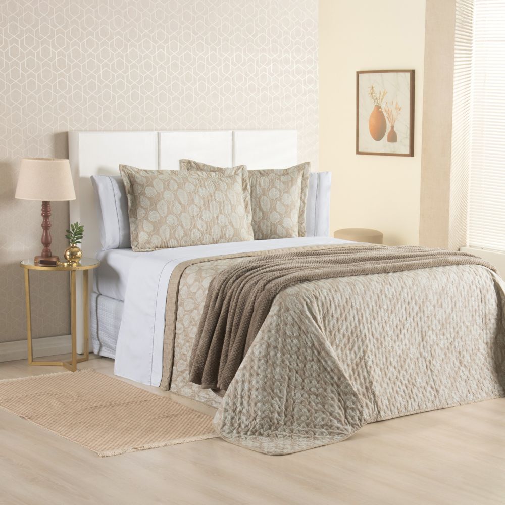 Kit Cama Posta Sabrina Branco/Outono/Bege