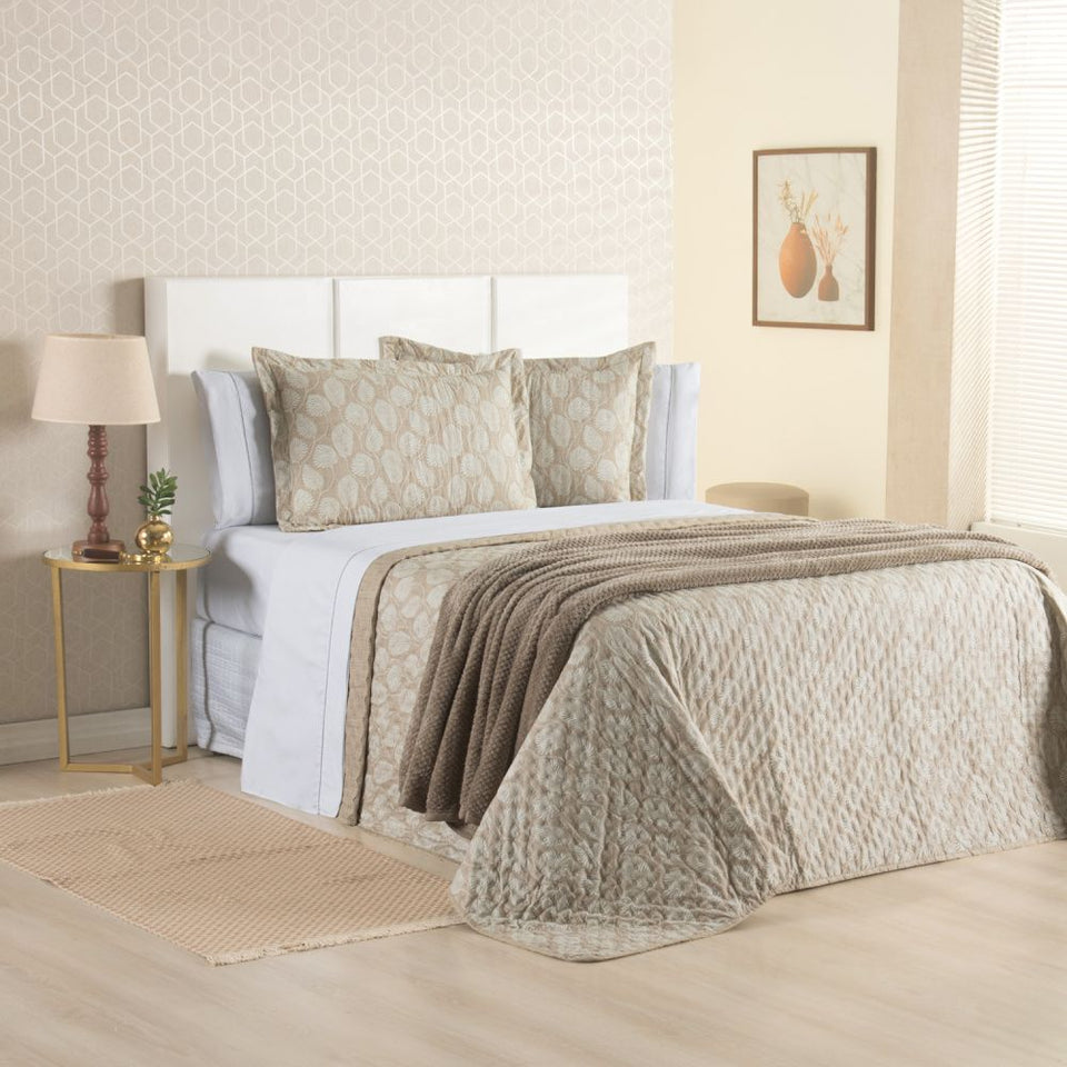 Kit Cama Posta Sabrina Branco/Outono/Bege