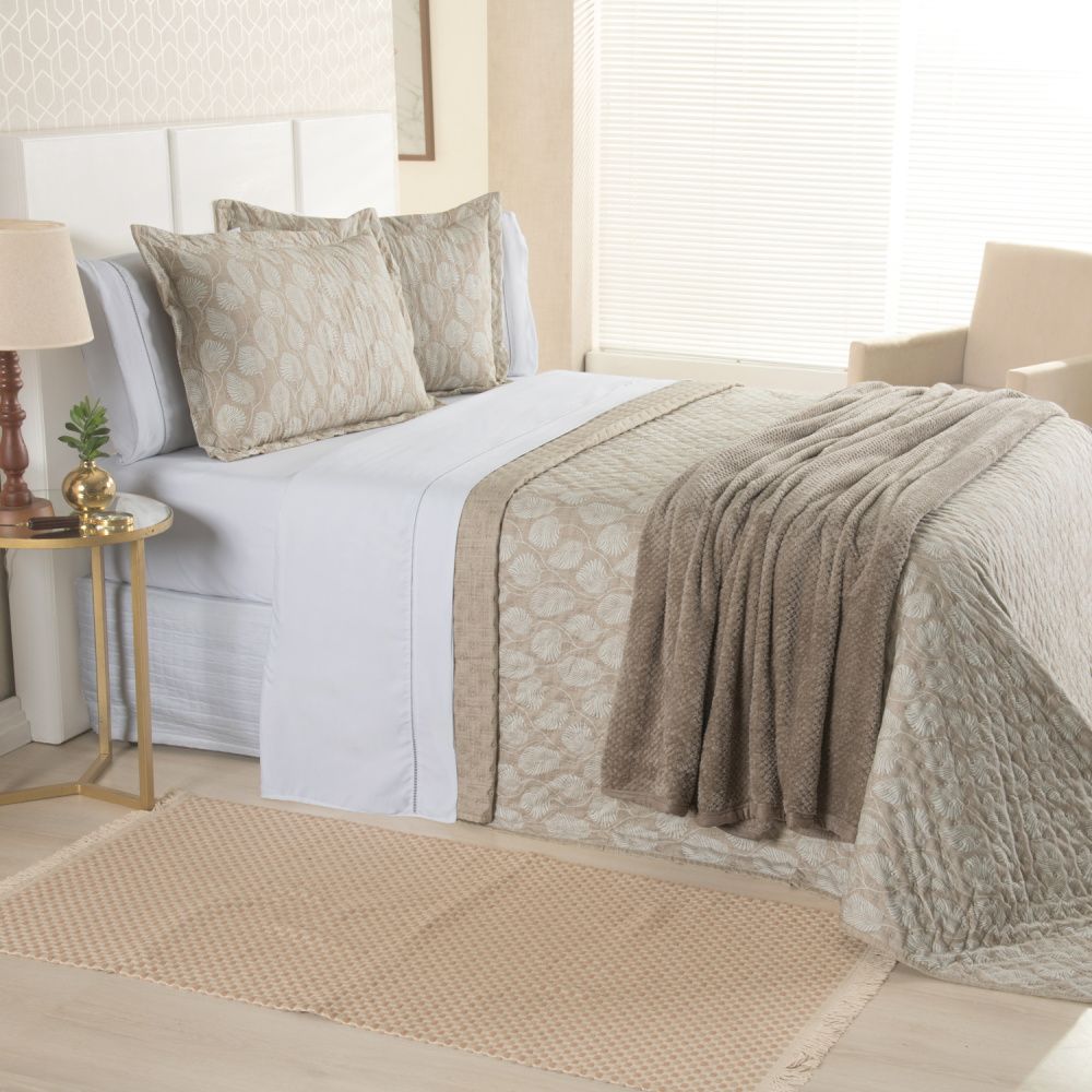 Kit Cama Posta Sabrina Branco/Outono/Bege