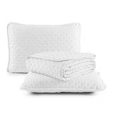 Kit Cobre Leito Colcha Matelado Dupla Face Dots 300 Fios Branco