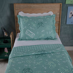 Kit Cobre Leito Colcha Solteiro 2 Peças 150 Fios Matelado Estampado Boutis Kids Game