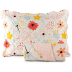 Kit Cobre Leito Colcha Solteiro 2 Peças 150 Fios Matelado Estampado Boutis Kids Floral