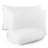 Kit Cobre Leito London Percal 400 Fios Matelassê Branco