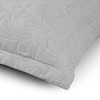 Kit Cobre Leito London Percal 400 Fios Matelassê Cinza