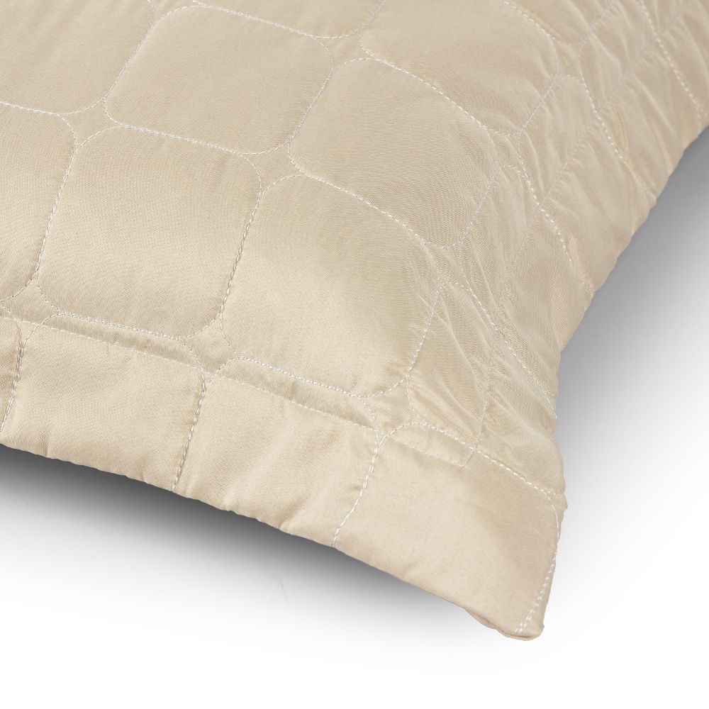 Kit Colcha Cobre Leito Matelassê 200 Fios Dupla Face Berlim Areia