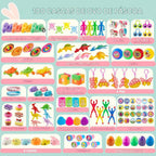 Kit de ovos plásticos recheados com brinquedos surpresa
