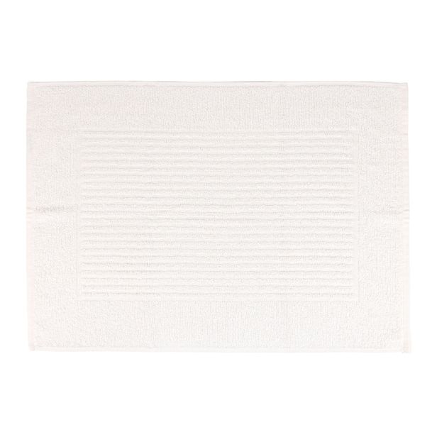 Tapete De Banheiro 50x70cm Algodão 400g/m² Piso Antiderrapante Basic Off White