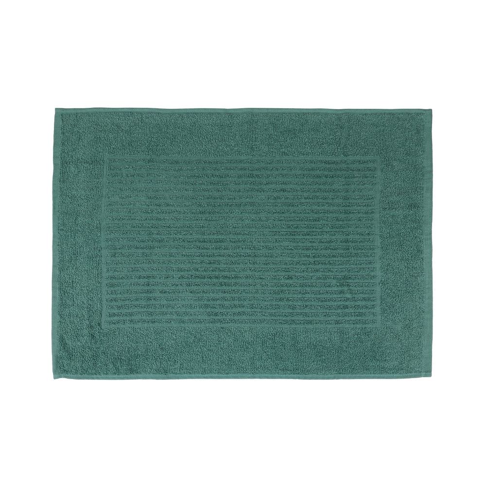 Tapete De Banheiro 50x70cm Algodão 400g/m² Piso Antiderrapante Basic Verde Pinho