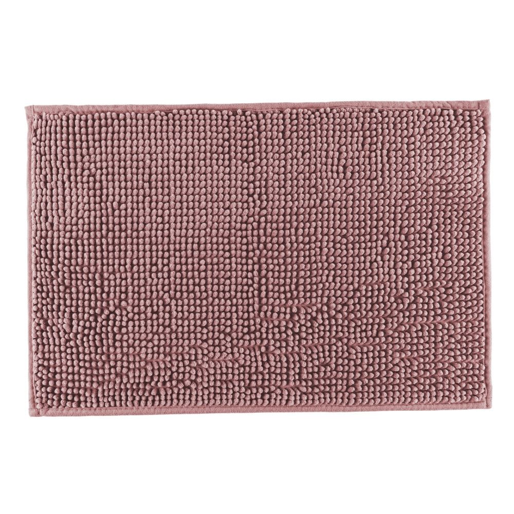 Tapete De Banheiro Bolinha Popcorn Antiderrapante 60x40cm Chenille Rosa