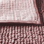 Tapete De Banheiro Bolinha Popcorn Antiderrapante 60x40cm Chenille Rosa