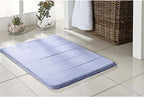Tapete Ultra Absorvente 60x40cm Soft Antiderrapante 100% Poliéster Azul