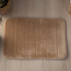 Tapete Ultra Absorvente 60x40cm Soft Antiderrapante 100% Poliéster Bege