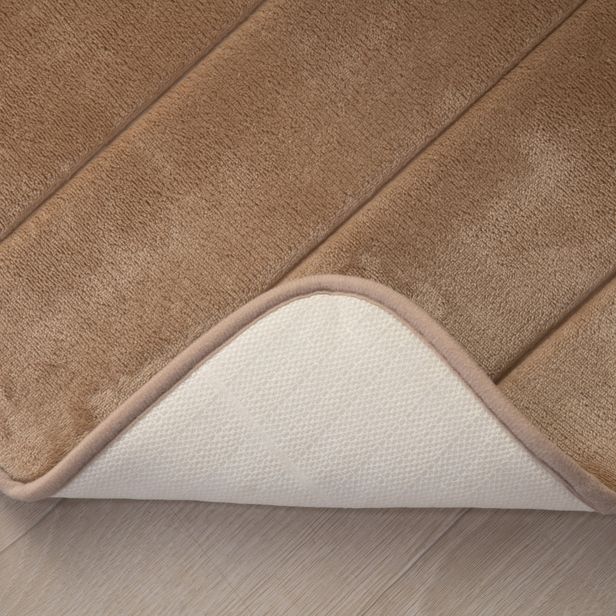Tapete Ultra Absorvente 60x40cm Soft Antiderrapante 100% Poliéster Bege