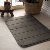 Tapete Ultra Absorvente 60x40cm Soft Antiderrapante 100% Poliéster Chumbo