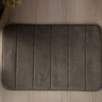 Tapete Ultra Absorvente 60x40cm Soft Antiderrapante 100% Poliéster Chumbo